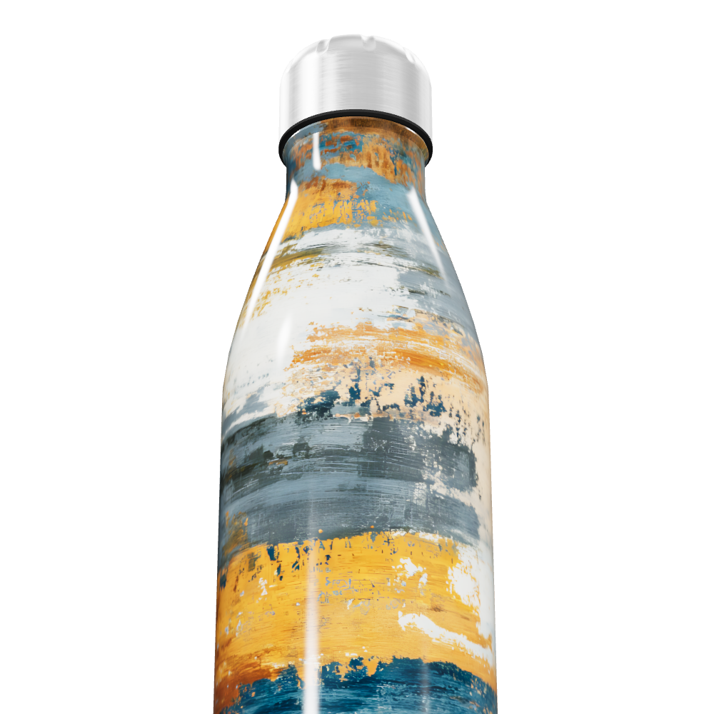 Garrafa Inox - Estampa Abstrata Colorida