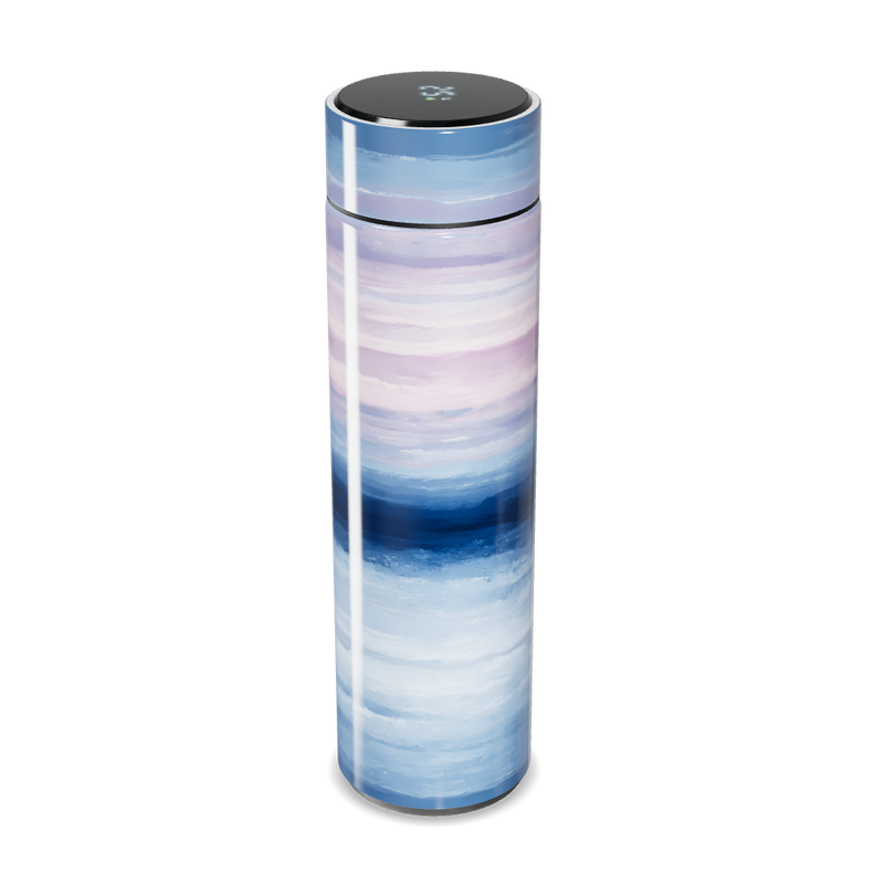 Garrafa Térmica Touch Azul - Com Listras Modernas