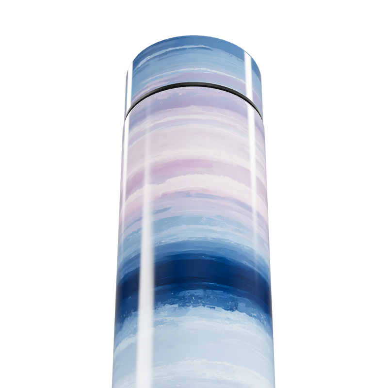 Garrafa Térmica Touch Azul - Com Listras Modernas