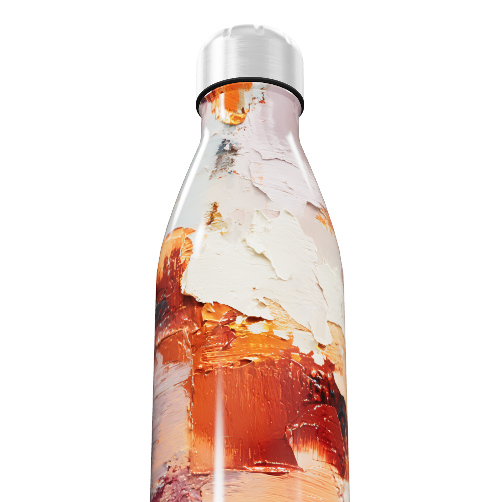 Garrafa Inox - Estampa Abstrata Colorida