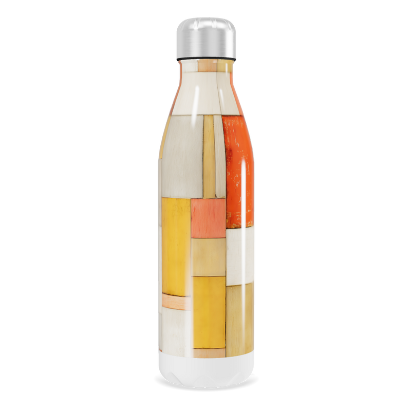 Garrafa Inox - Estampa Geométrica Colorida