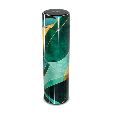 Garrafa Térmica Touch - Verde Estampada Elegante