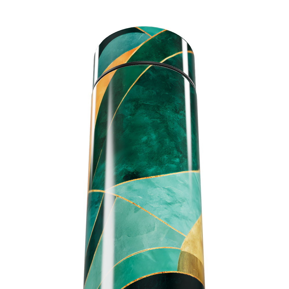 Garrafa Térmica Touch - Verde Estampada Elegante