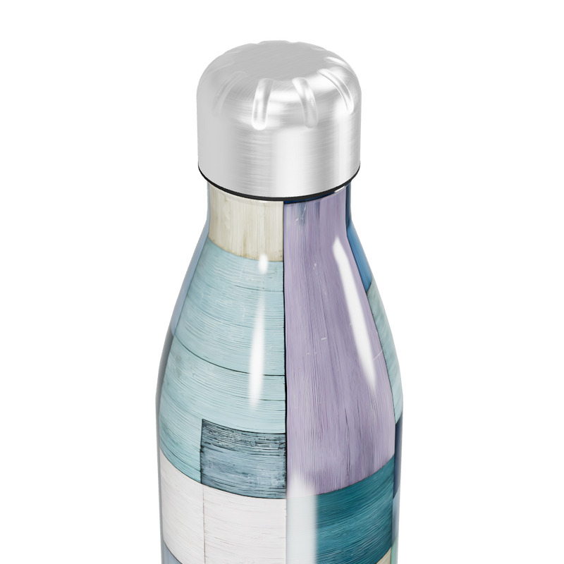 Garrafa Inox Estampada - Azul e Branco