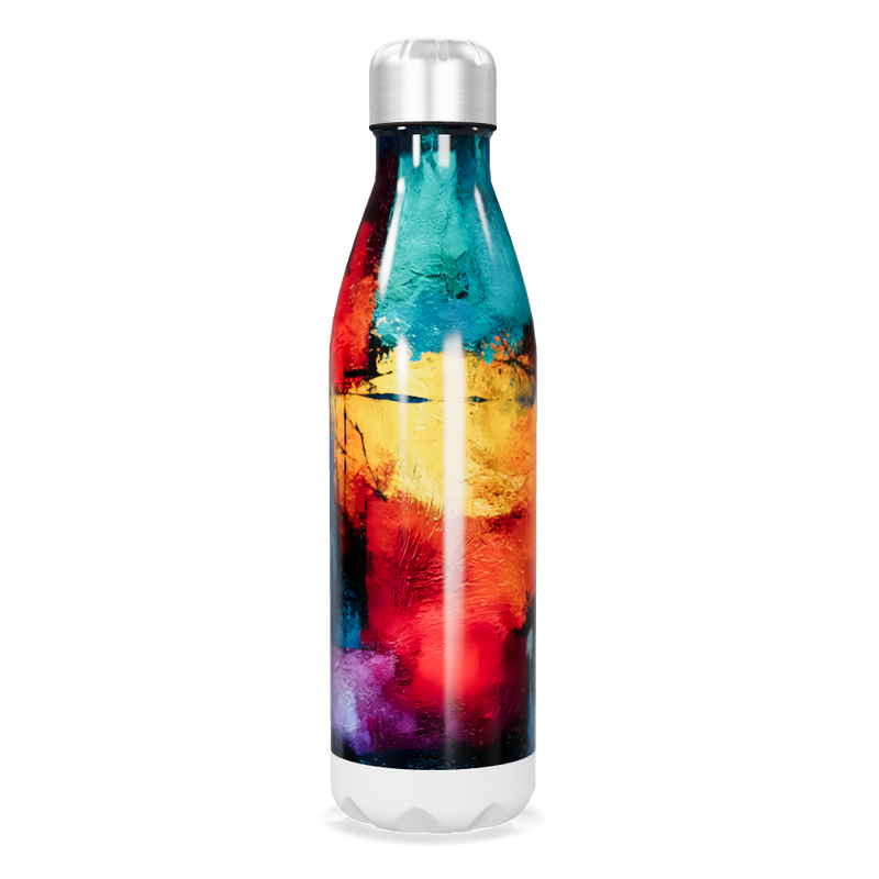 Garrafa Inox - Estampa Colorida Abstrata