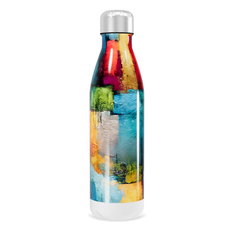 Garrafa Inox - Estampa Colorida Abstrata