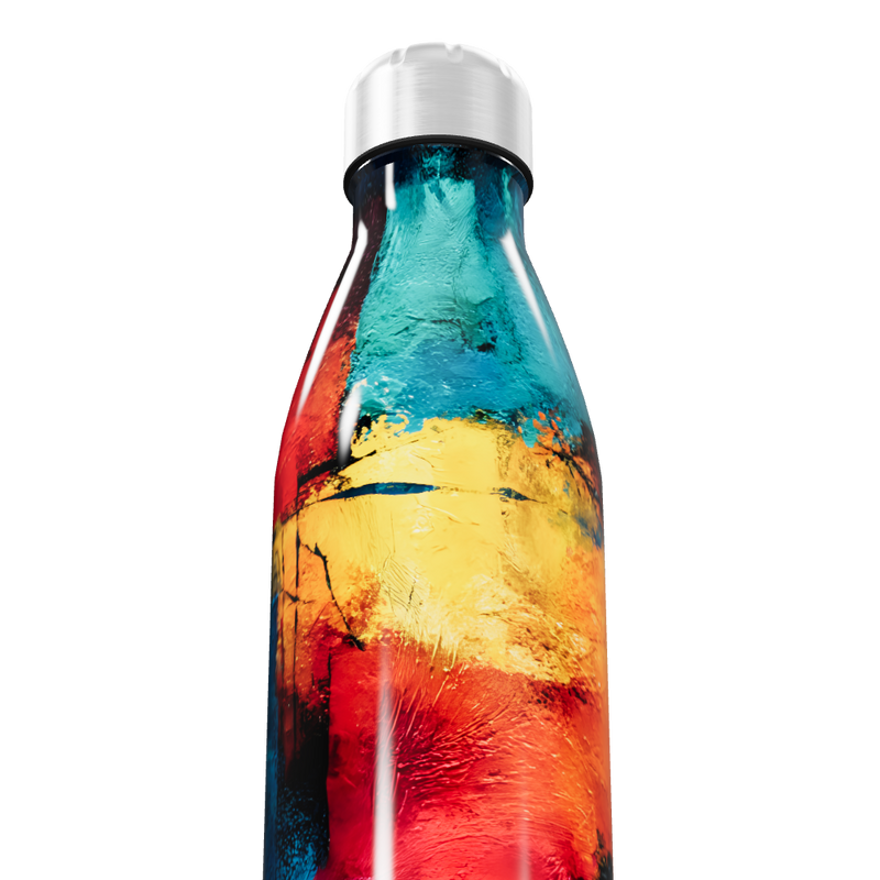 Garrafa Inox - Estampa Colorida Abstrata