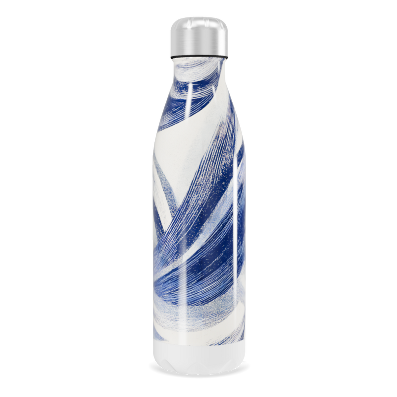 Garrafa Inox - Azul com Estampa Artística