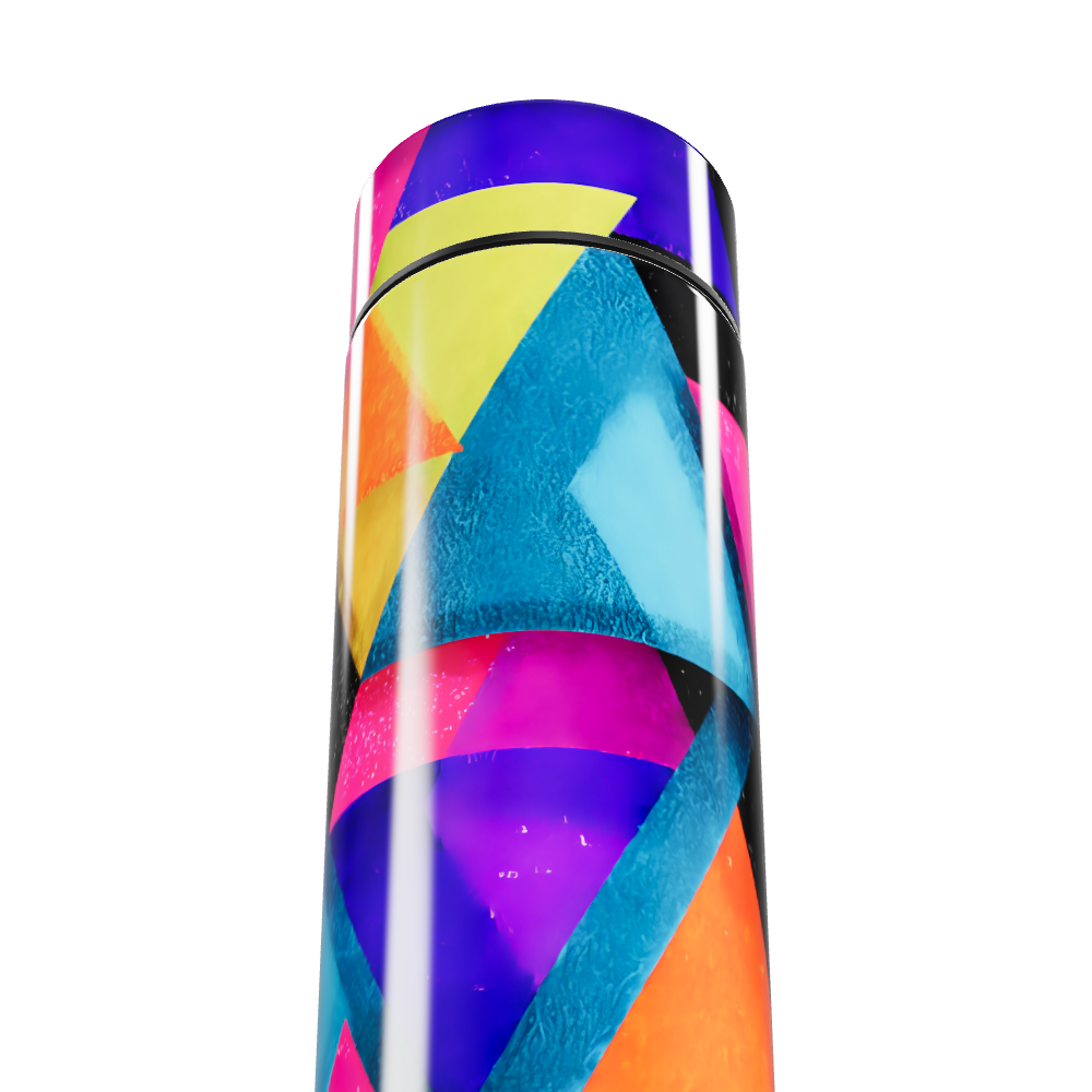 Garrafa Térmica Touch - Estampa Geométrica Colorida