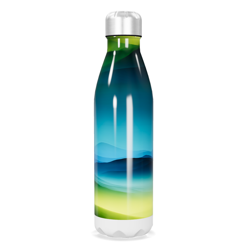 Garrafa Inox - Estampa Azul e Verde