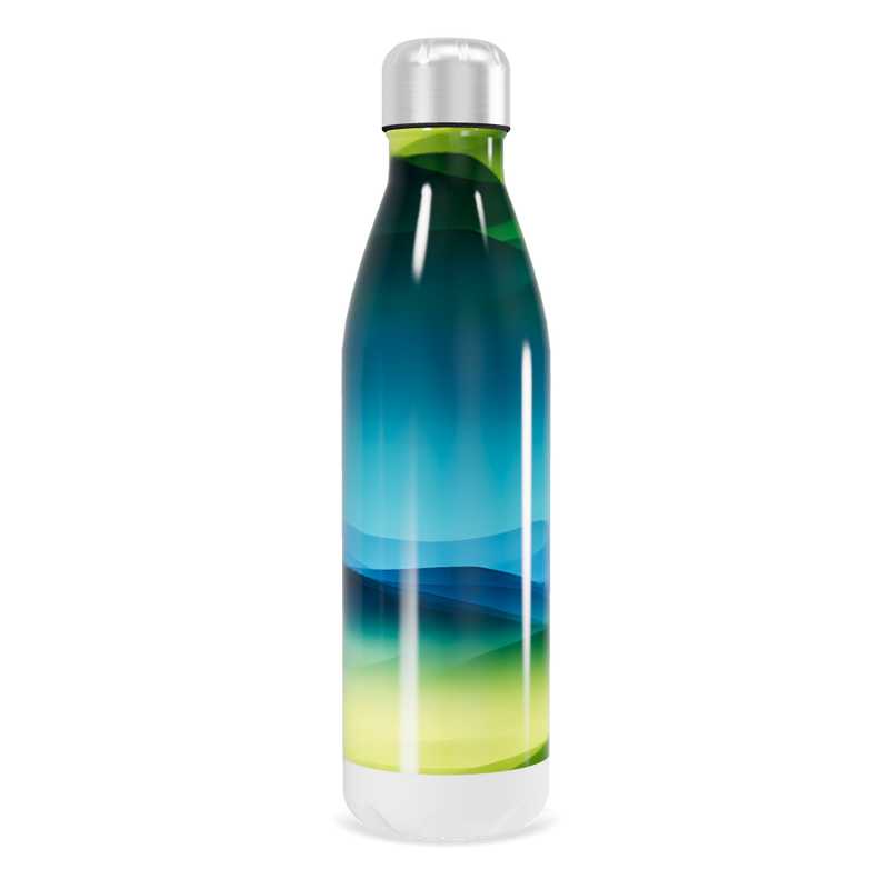 Garrafa Inox - Estampa Azul e Verde