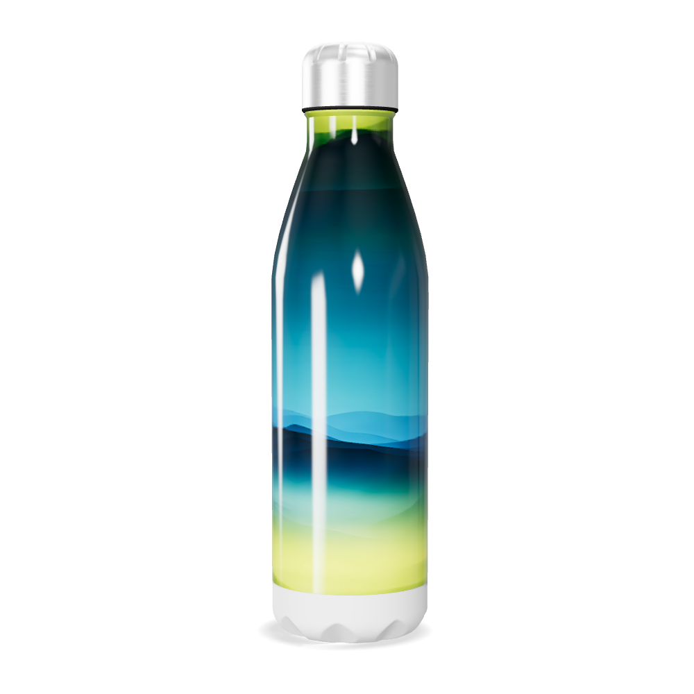 Garrafa Inox - Estampa Azul e Verde