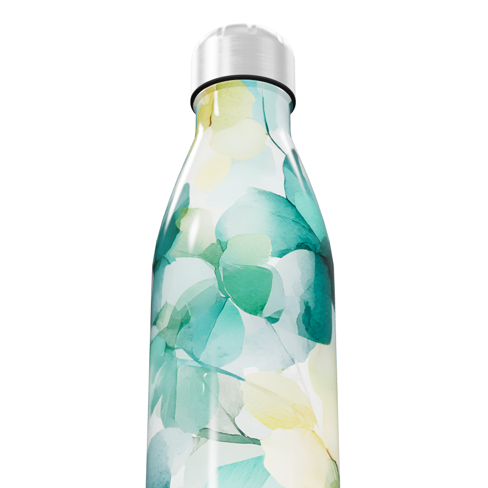 Garrafa Inox Folhas Coloridas
