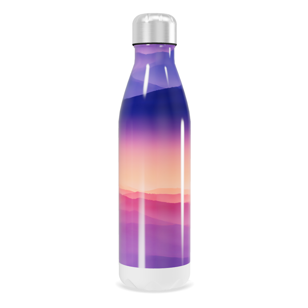 Garrafa Inox - Degradê Roxo e Laranja