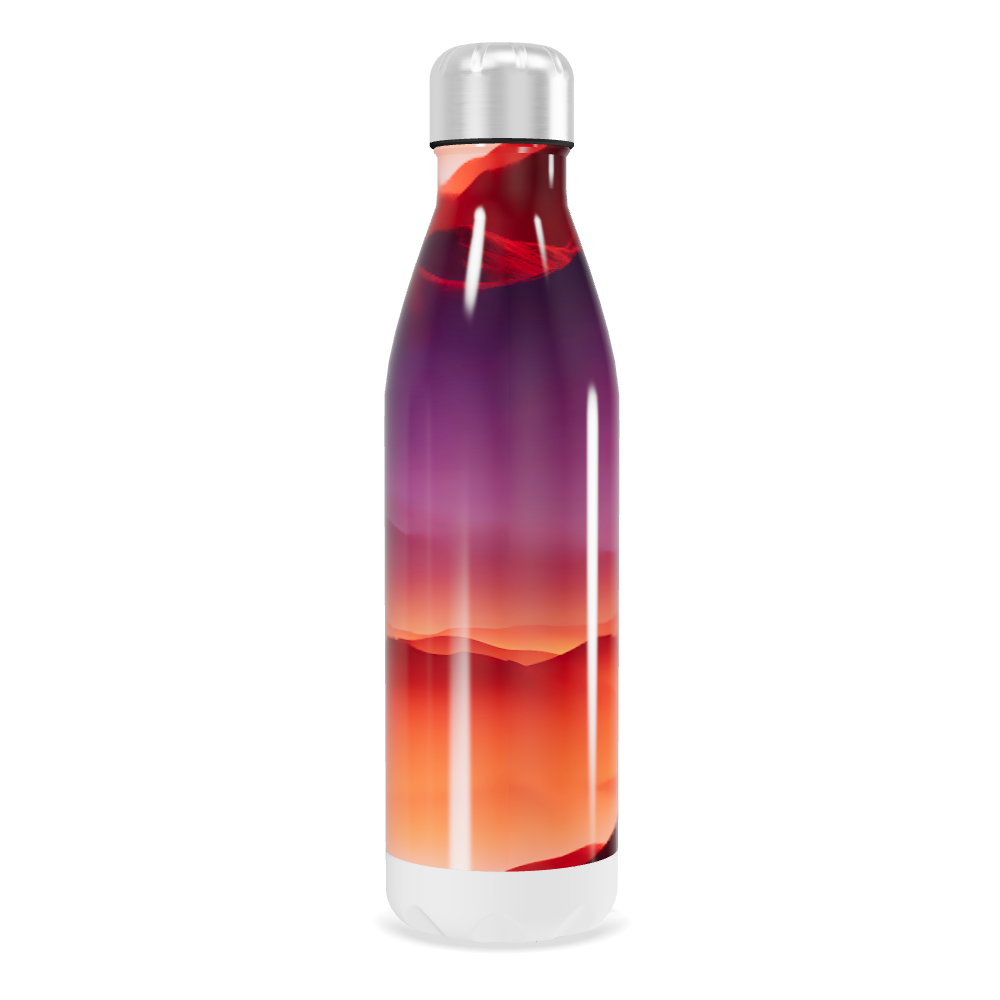Garrafa Inox - Degradê Laranja e Roxo