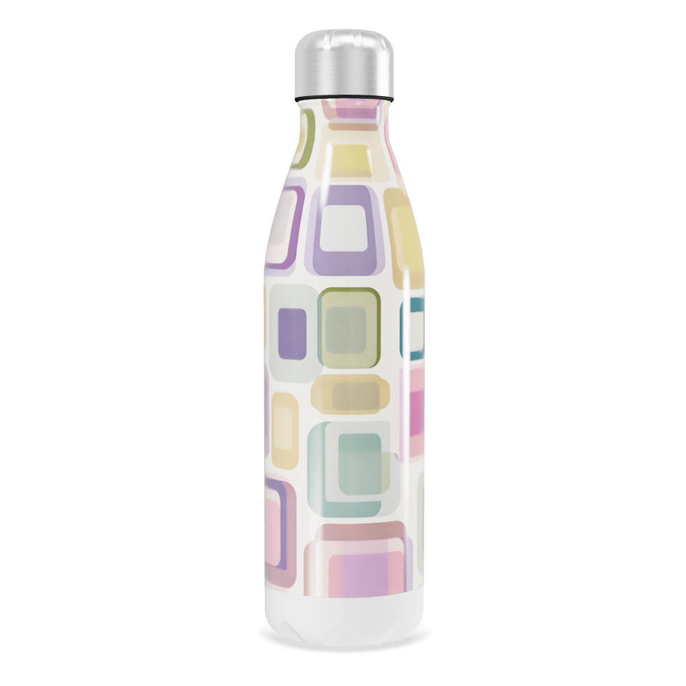 Garrafa Inox Estampada Colorida 500ml