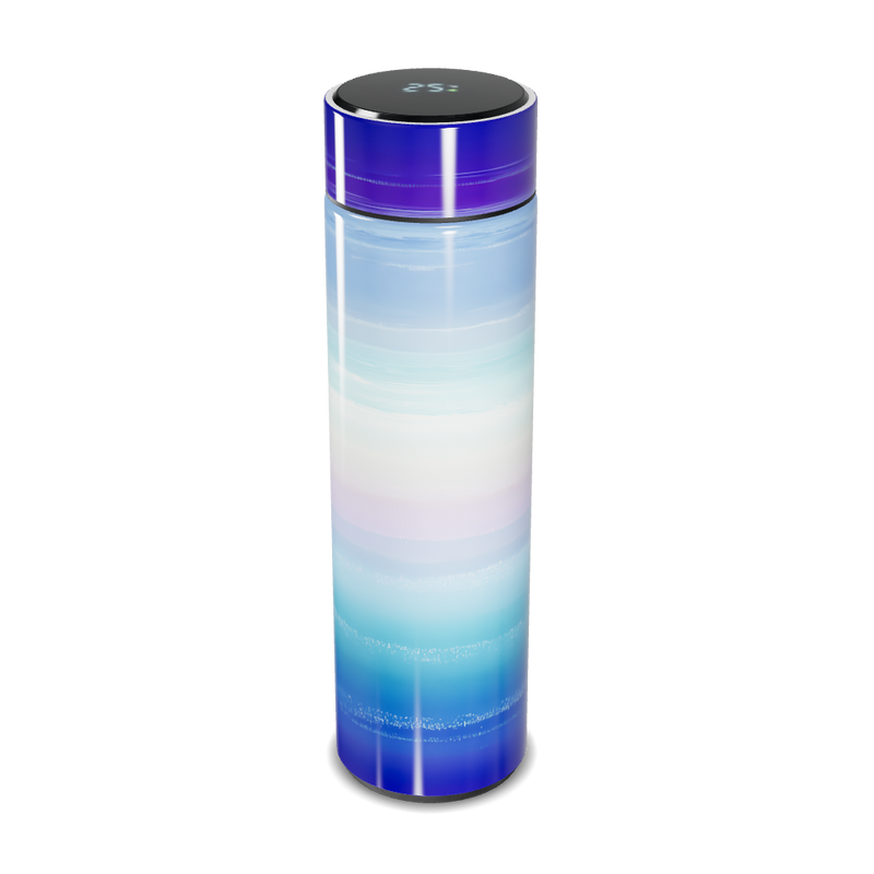 Garrafa Térmica Touch Azul Gradiente Vidro