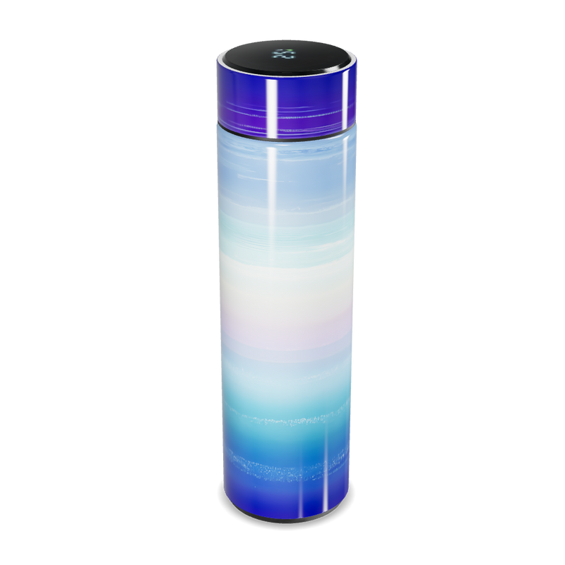 Garrafa Térmica Touch Azul Gradiente Vidro