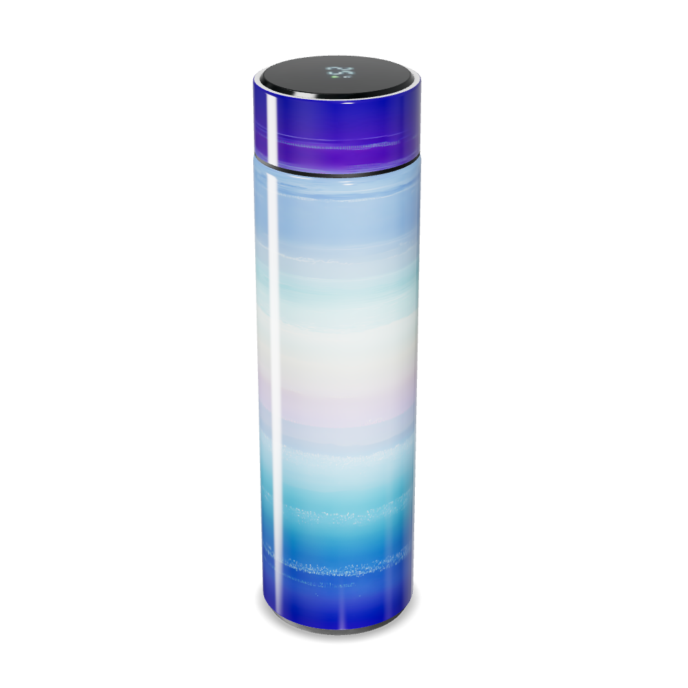 Garrafa Térmica Touch Azul Gradiente Vidro