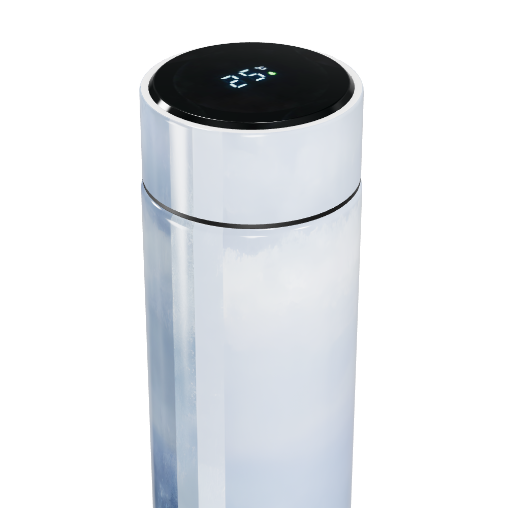 Garrafa Térmica Touch - Branca com Visor LED