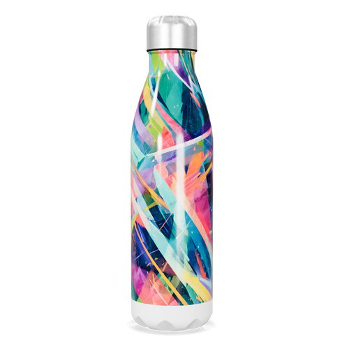 Garrafa Inox - Estampa Colorida Abstrata