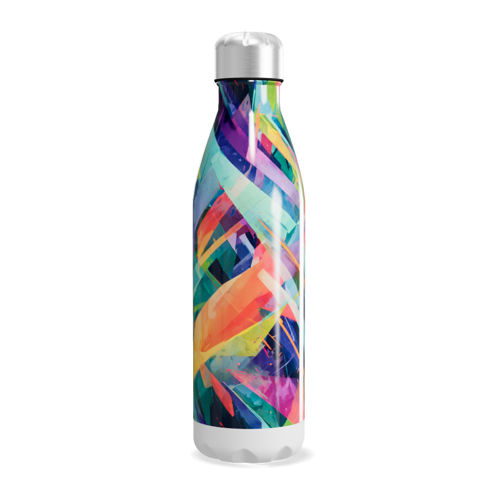 Garrafa Inox - Estampa Colorida Abstrata