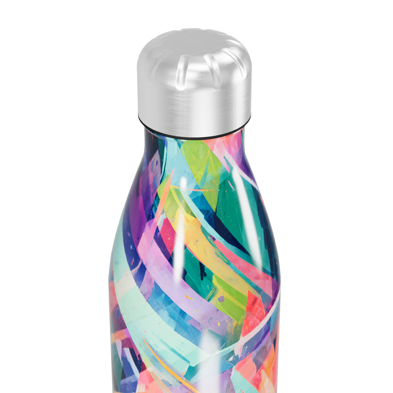 Garrafa Inox - Estampa Colorida Abstrata