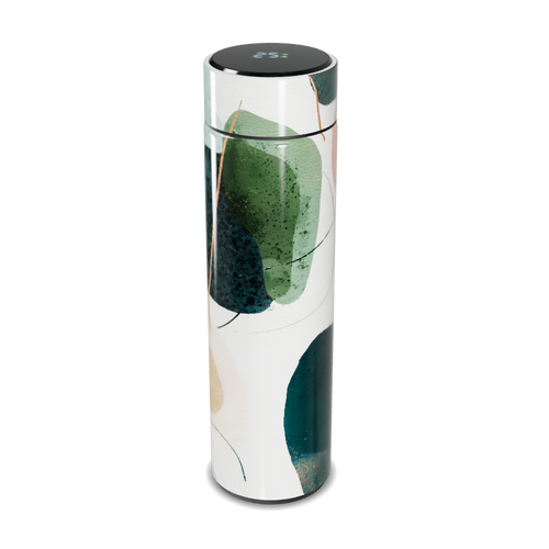 Garrafa Térmica Touch - Estampa Verde Abstrata