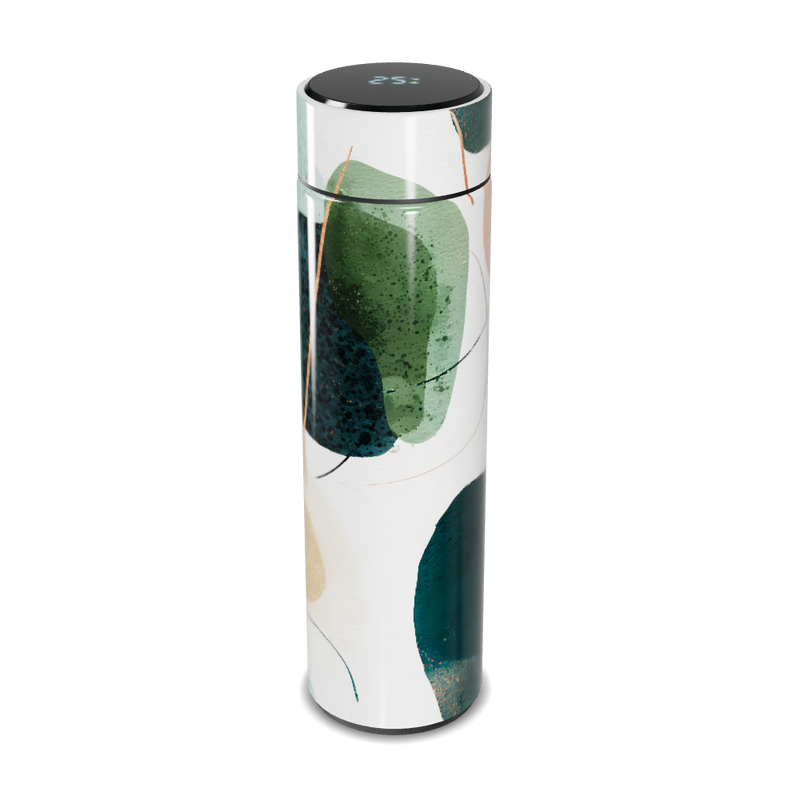 Garrafa Térmica Touch - Estampa Verde Abstrata