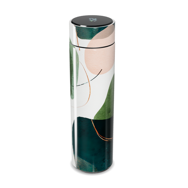 Garrafa Térmica Touch - Estampa Verde Abstrata