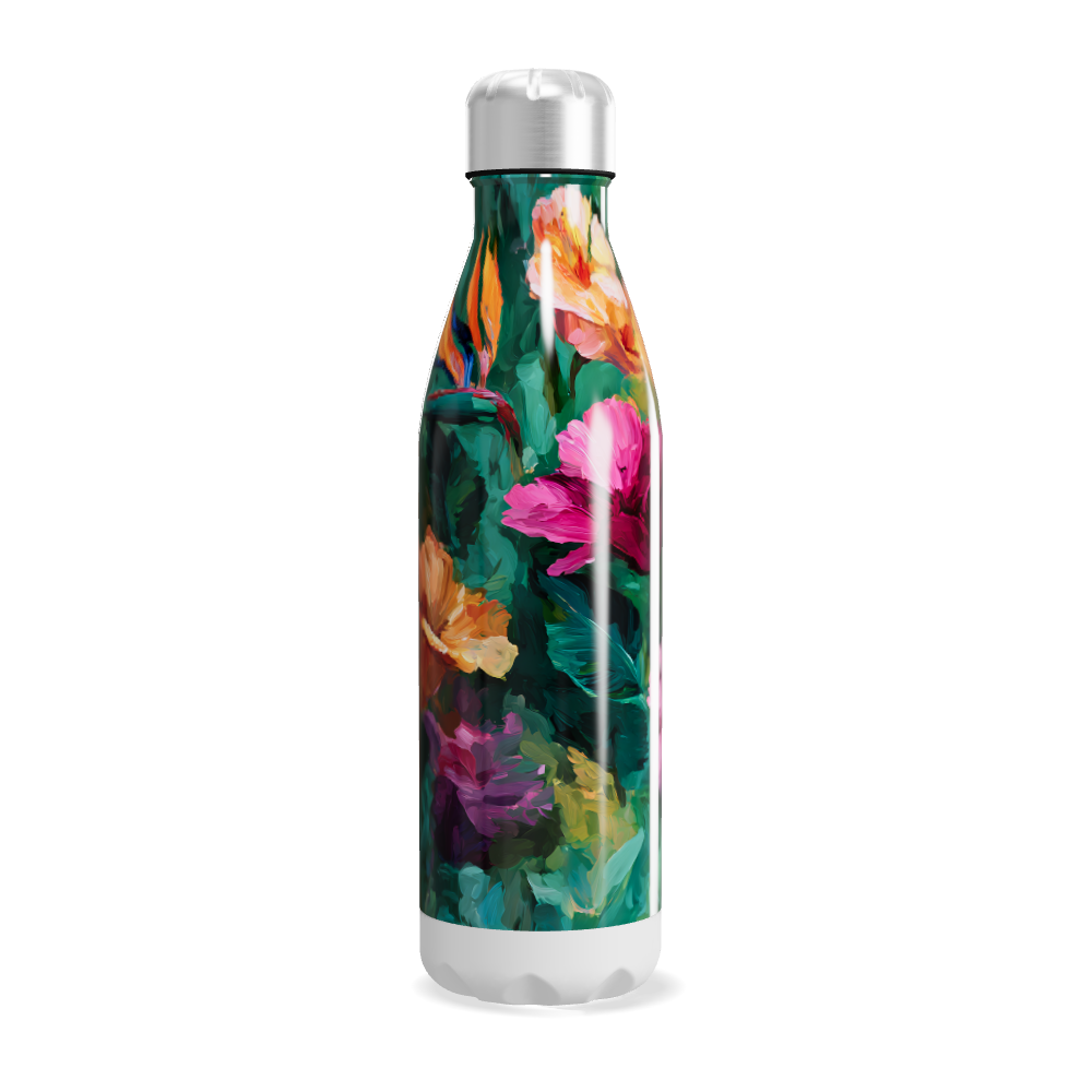 Garrafa Inox - Estampada Floral Colorida
