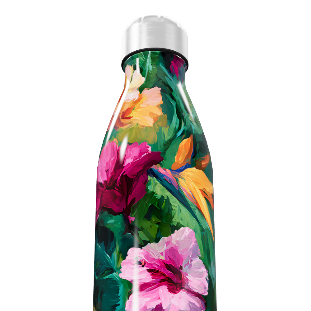 Garrafa Inox - Estampada Floral Colorida