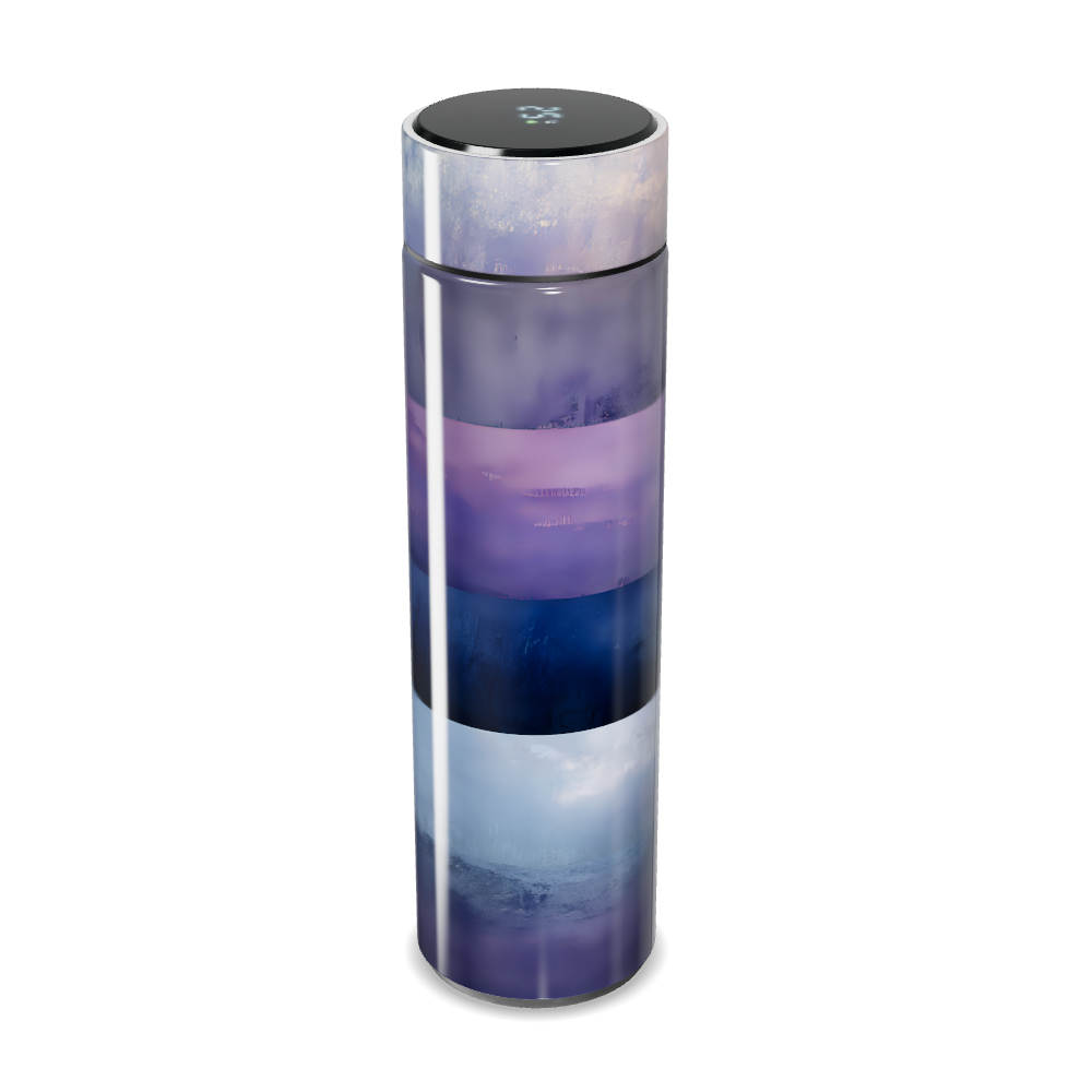 Garrafa Térmica Touch Azul Roxo Inox