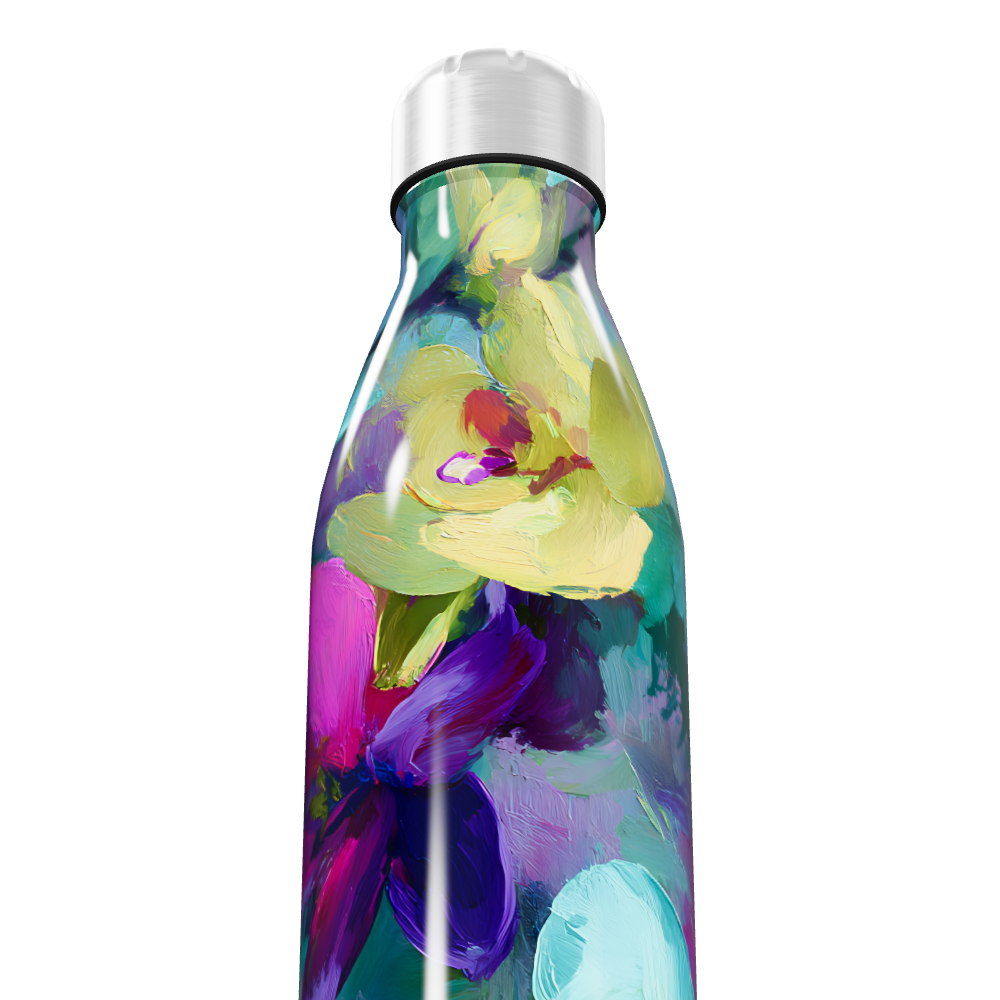 Garrafa Inox - Estampa Floral Colorida