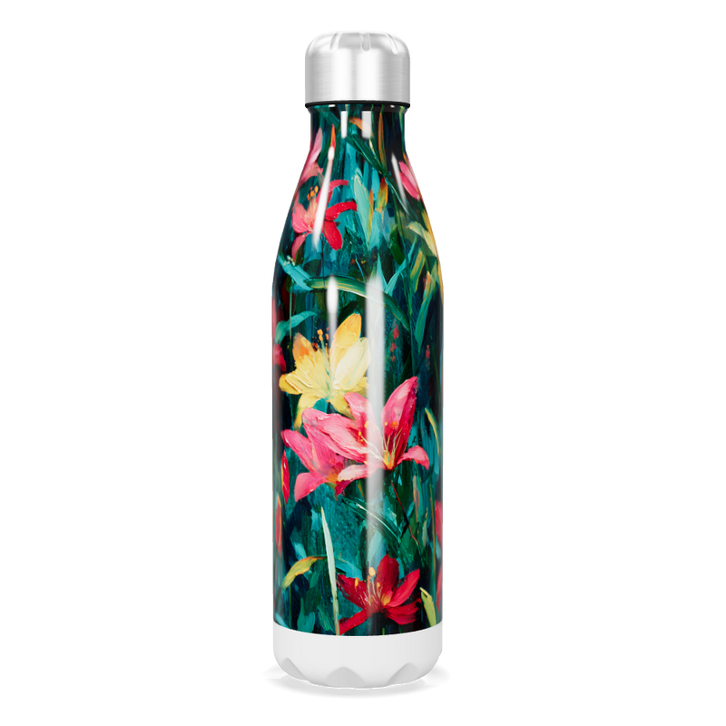 Garrafa Inox Flores Coloridas 500ml
