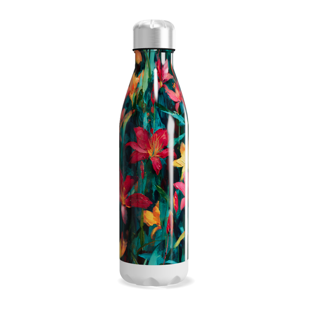 Garrafa Inox Flores Coloridas 500ml