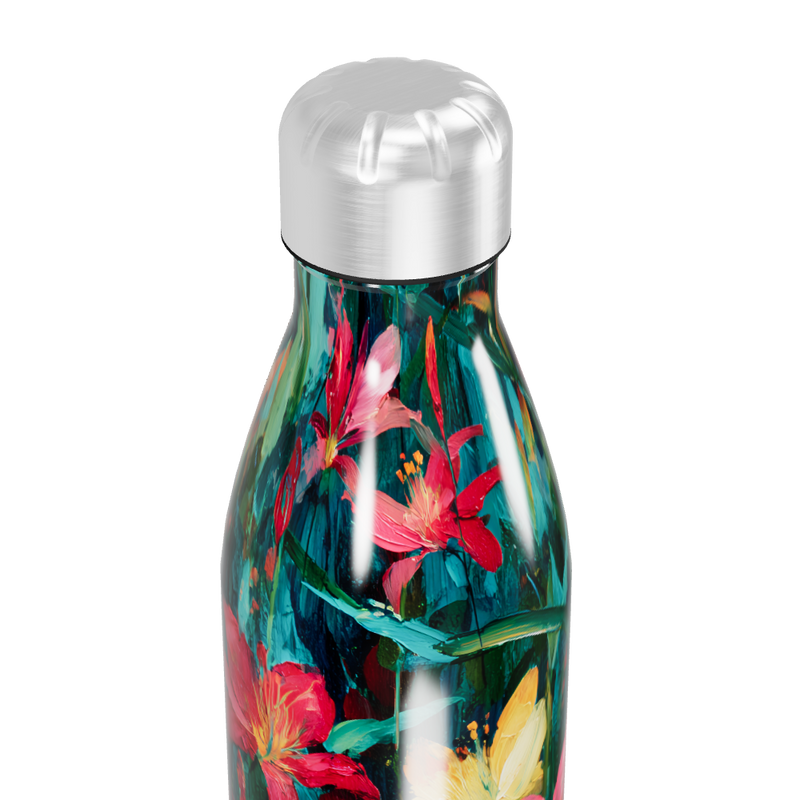 Garrafa Inox Flores Coloridas 500ml