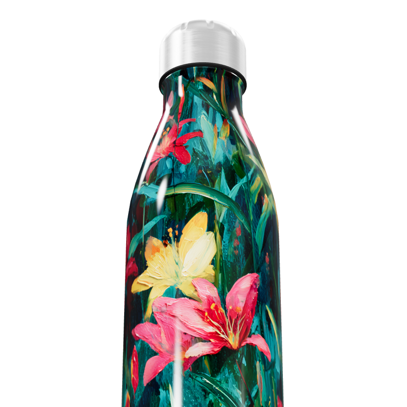 Garrafa Inox Flores Coloridas 500ml