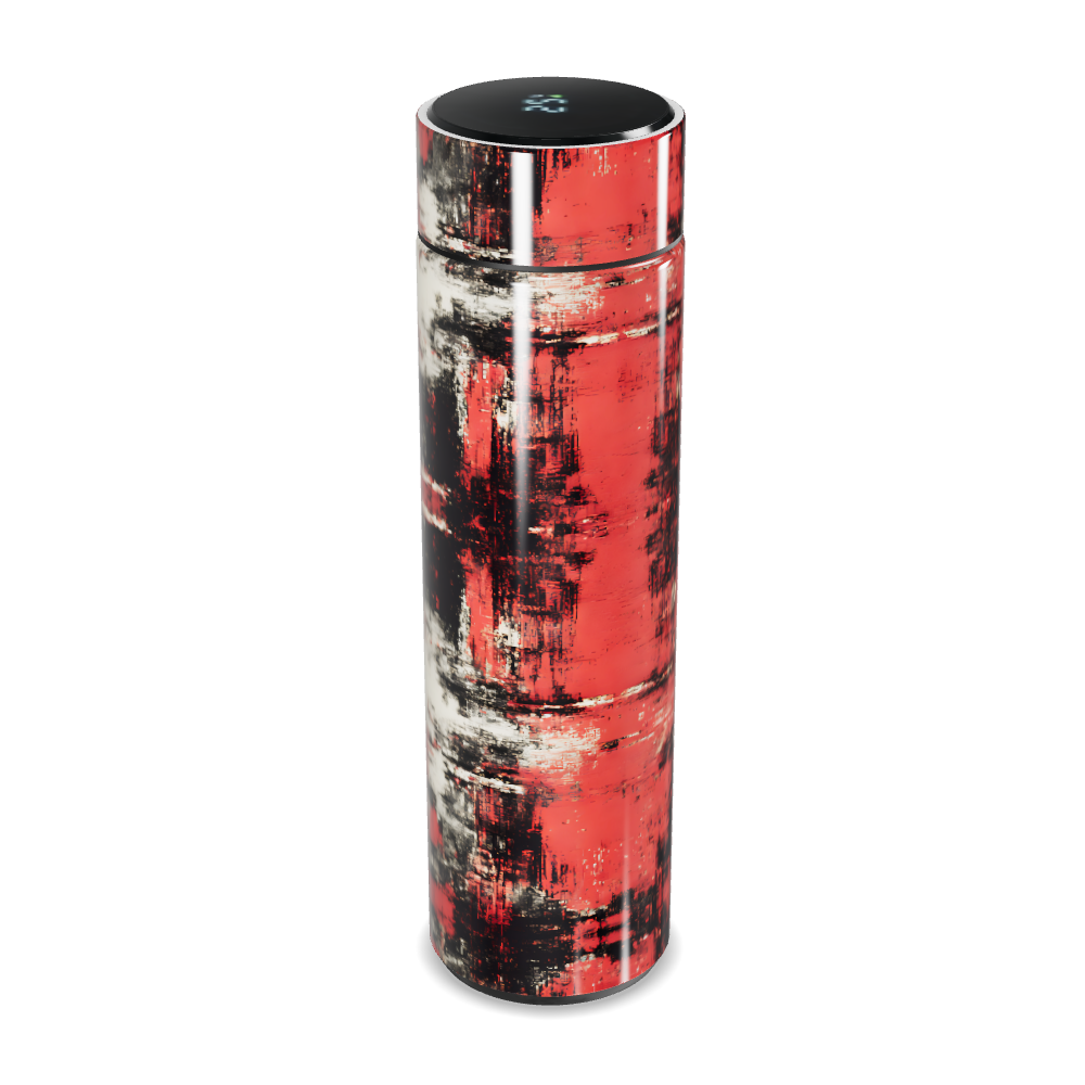 Garrafa Térmica Touch - Estampa Vermelha Abstrata