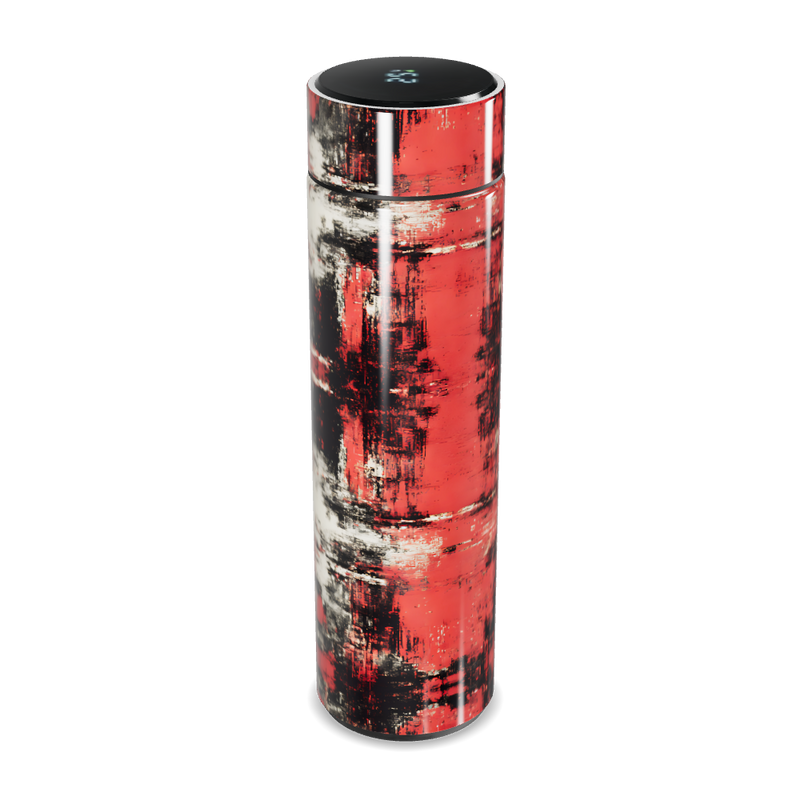 Garrafa Térmica Touch - Estampa Vermelha Abstrata