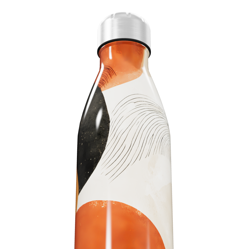 Garrafa Inox - Estampa Abstrata Colorida