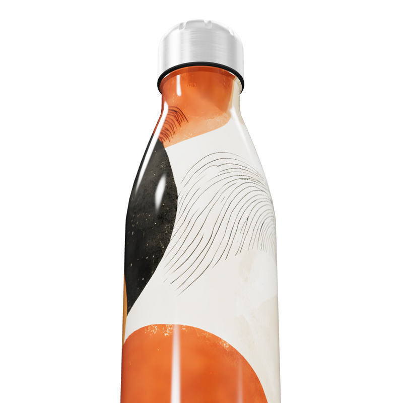 Garrafa Inox - Estampa Abstrata Colorida