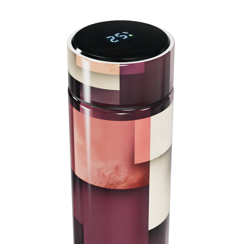 Garrafa Térmica Touch - Colorida com Estampa Geométrica