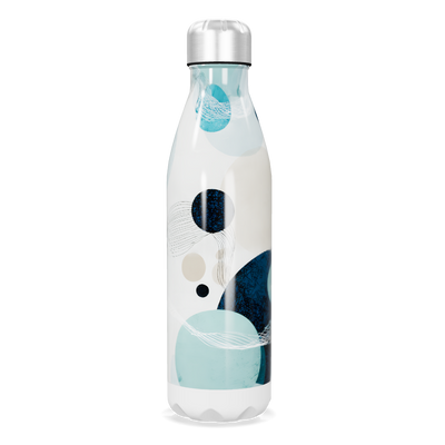 Garrafa Inox - Estampa Azul e Branca