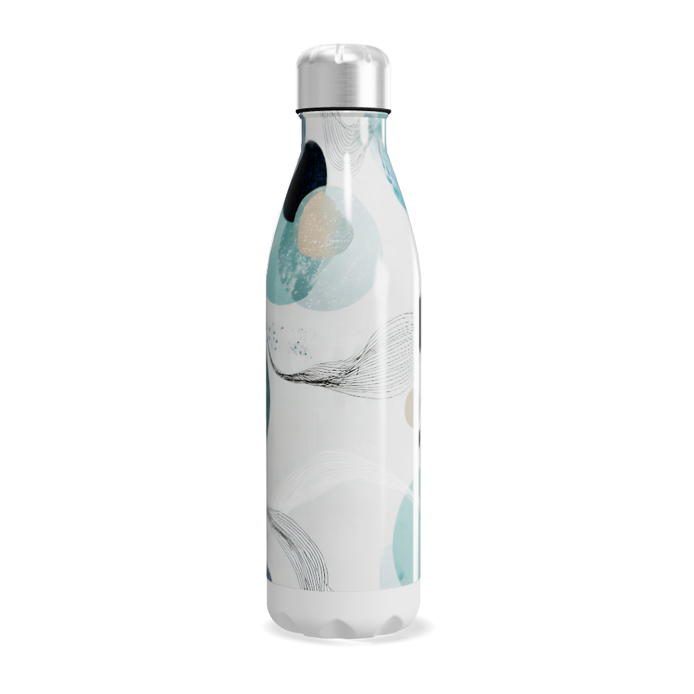 Garrafa Inox - Estampa Azul e Branca