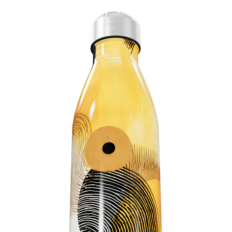 Garrafa Inox - Estampa Abstrata Colorida