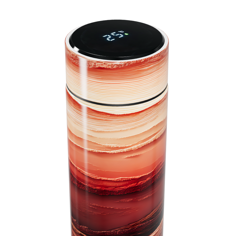 Garrafa Térmica Touch - Listras Vermelhas