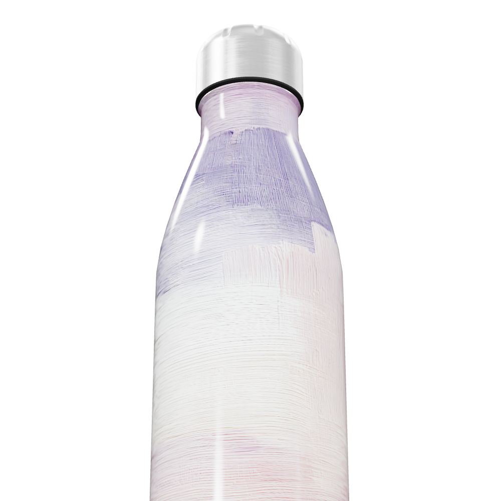 Garrafa Inox Branca e Roxa - Efeito Degradê