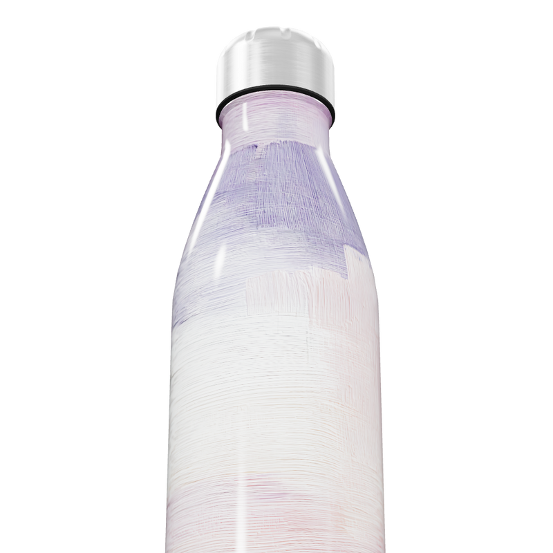 Garrafa Inox Branca e Roxa - Efeito Degradê