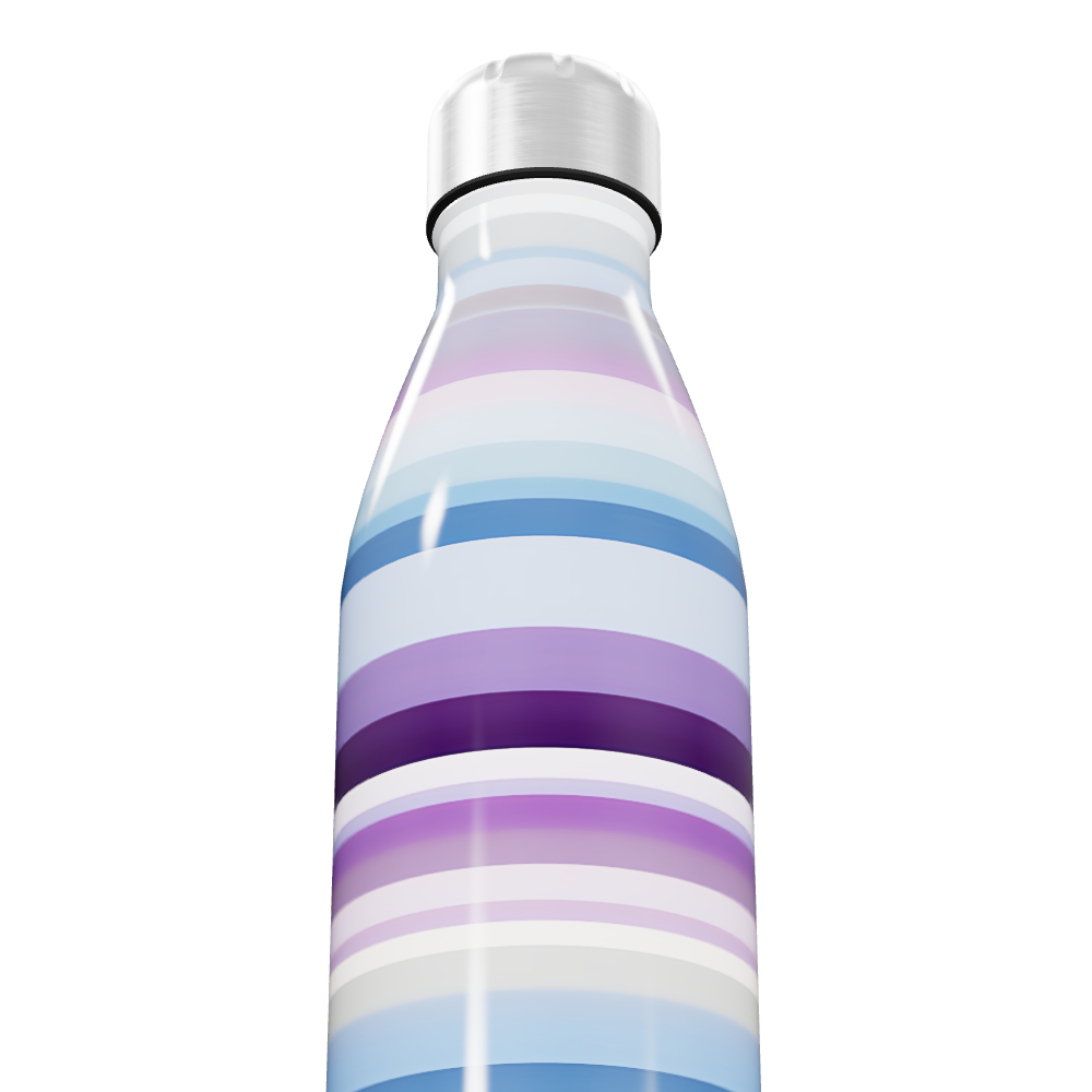 Garrafa Inox Listrada - Tons de Azul e Roxo